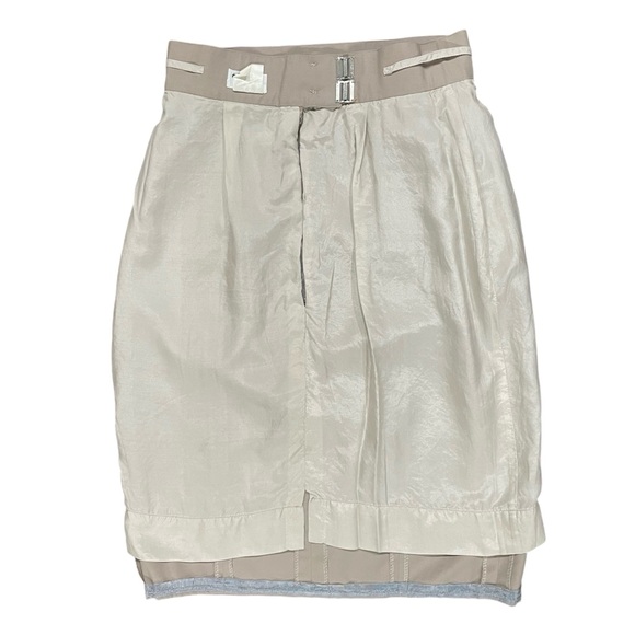 CHANEL Khaki Wool High Waist Vintage Skirt US 0 FR 30 - Picture 10 of 14